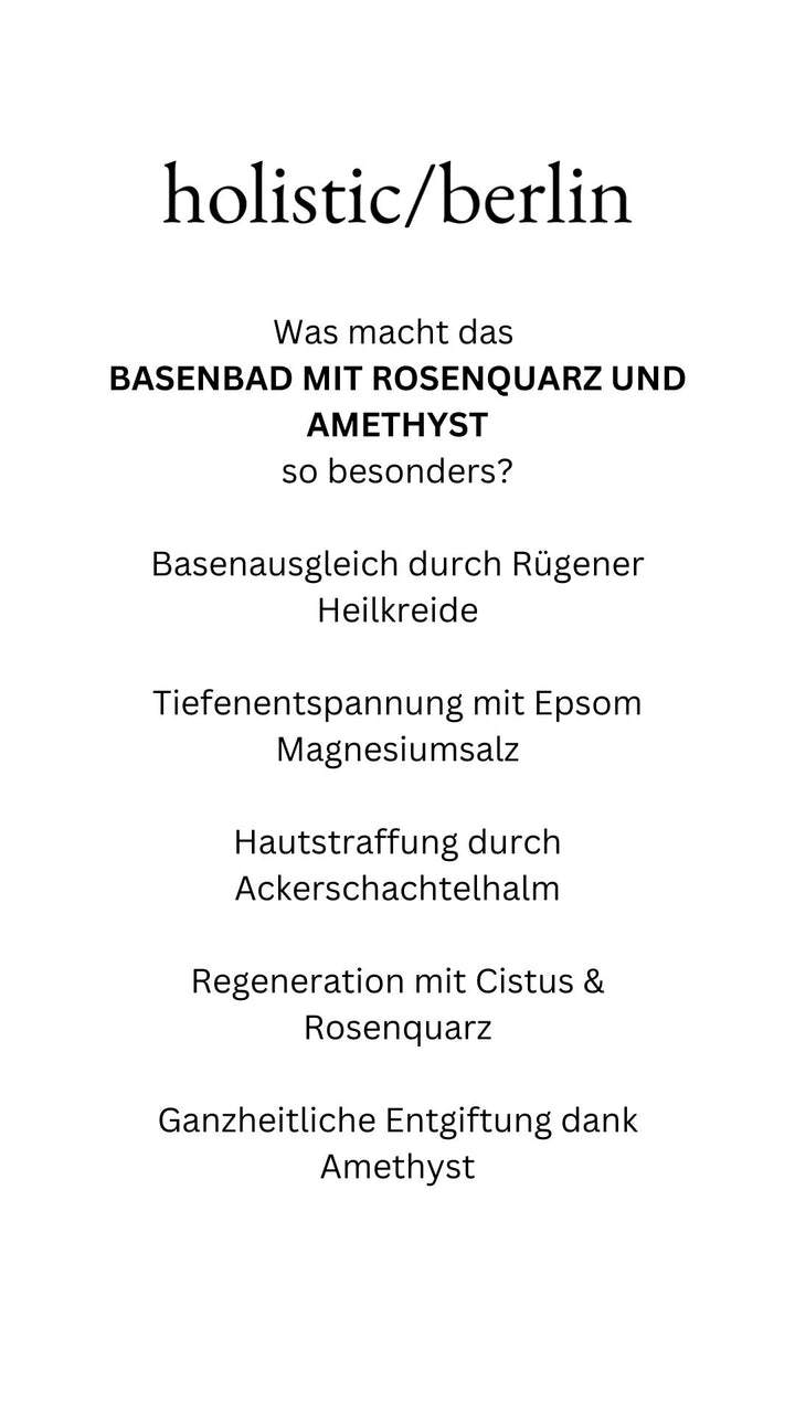 Alkaline bath with rose quartz and amethyst