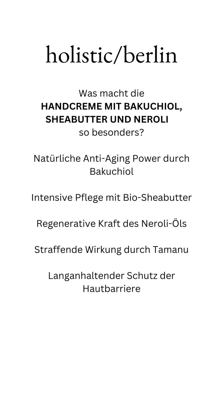 Handcreme Bakuchiol, Sheabutter und Neroli