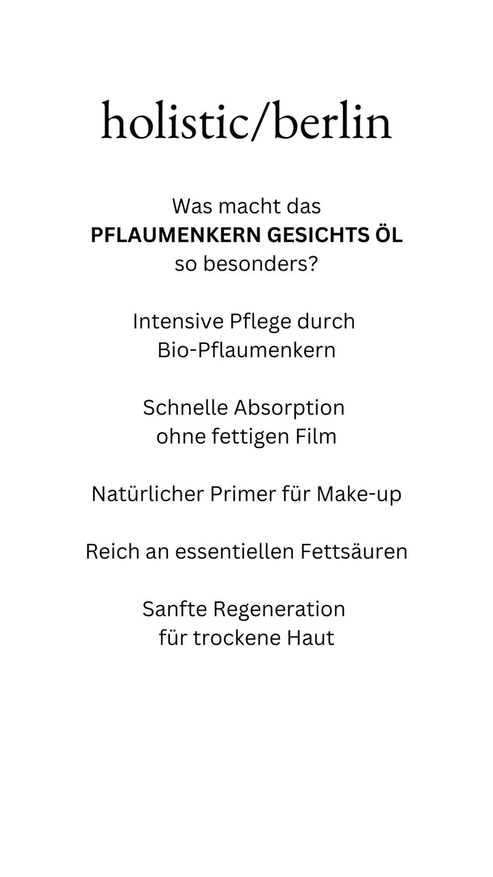 Pflaumenkern Gesichts Öl