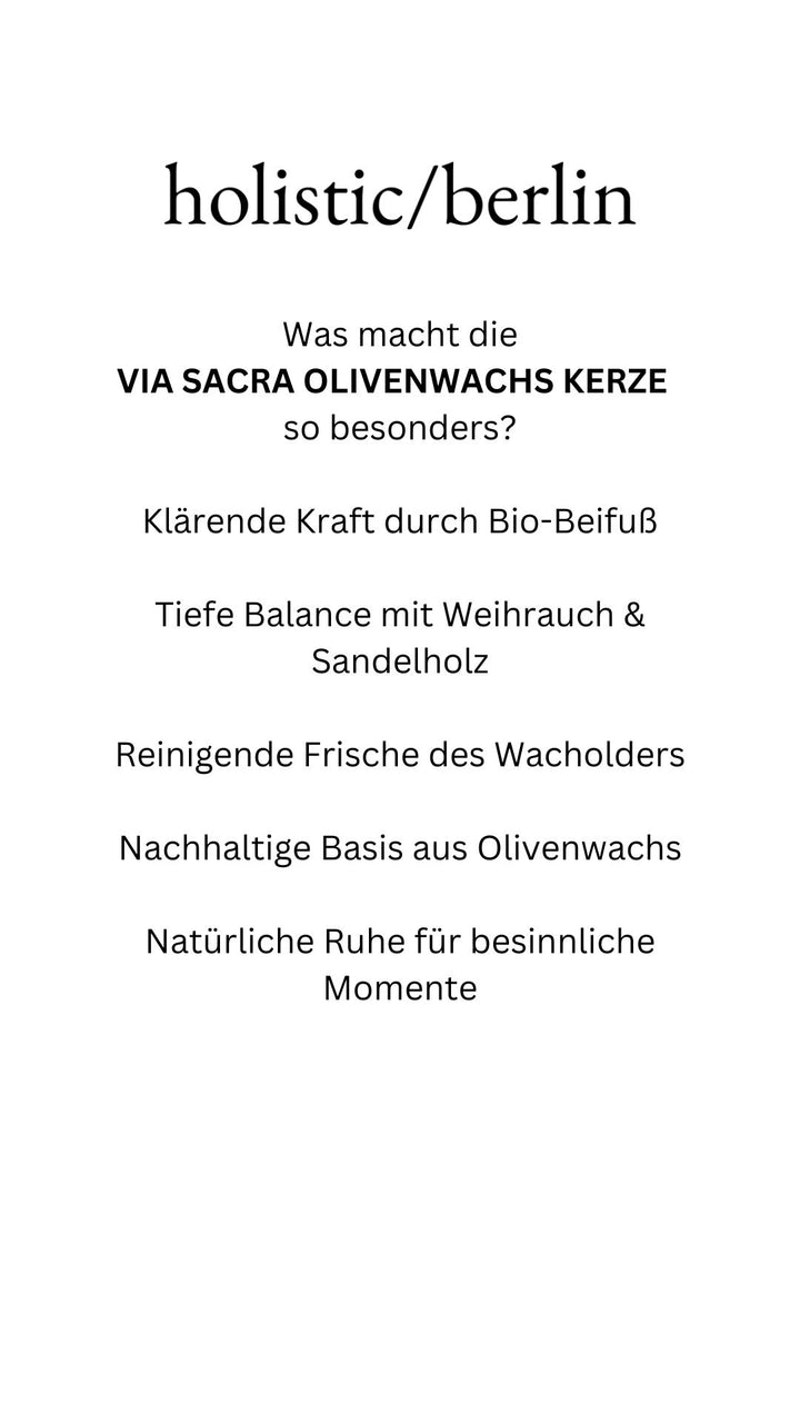 Via Sacra Olivenwachs Kerze
