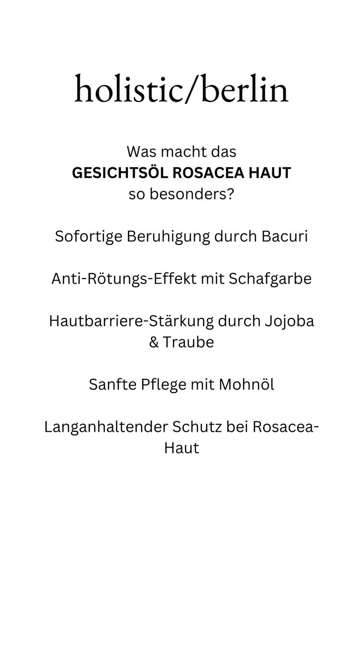 Gesichts Öl Rosacea Haut