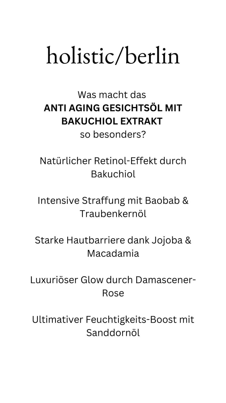 Anti-aging facial oil with Bakuchiol extract