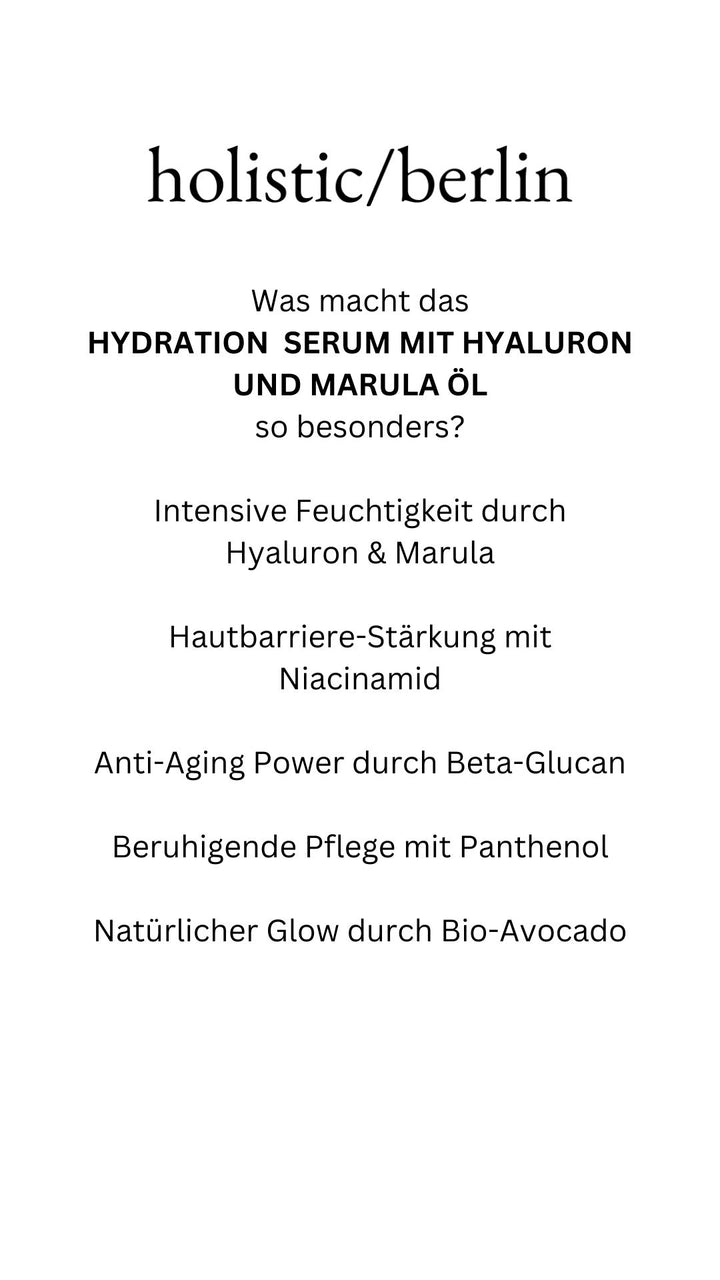 HYDRATION  Serum mit Hyaluron und Marula Öl