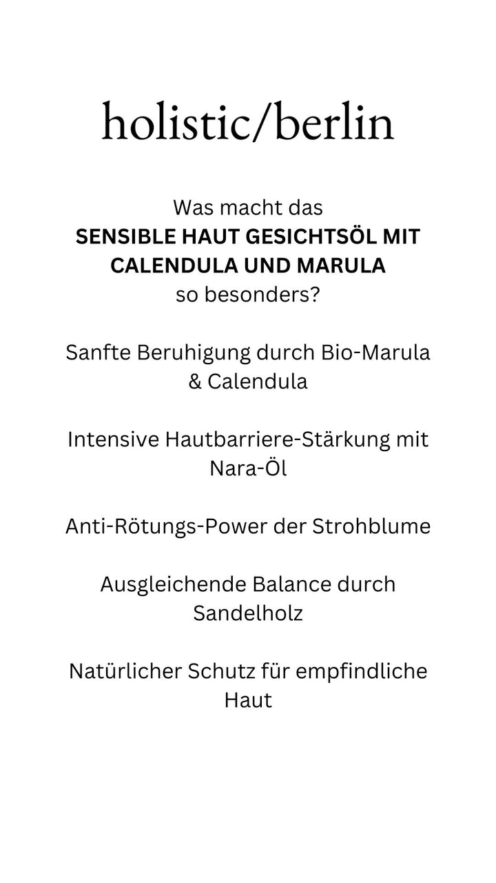 Sensible Haut Gesichts Öl mit Calendula und Marula