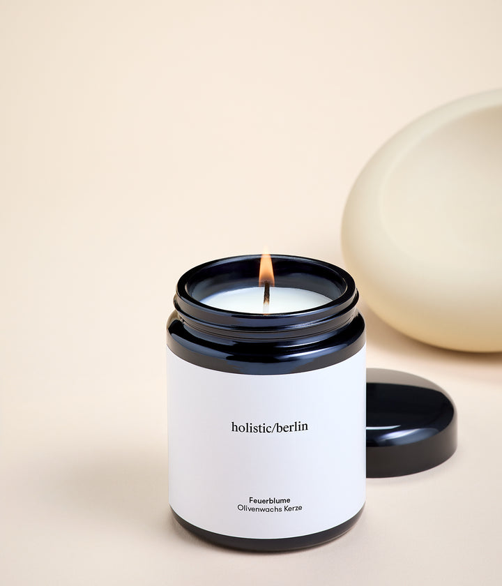 Feuerblume Olivenwachs Kerze