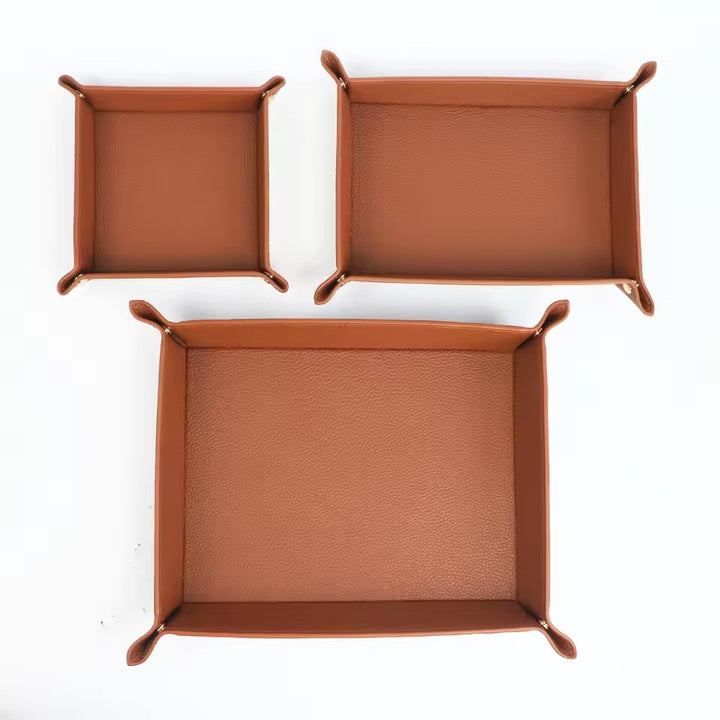 3er Set Beauty und Accessoires Trays Farbe Tan