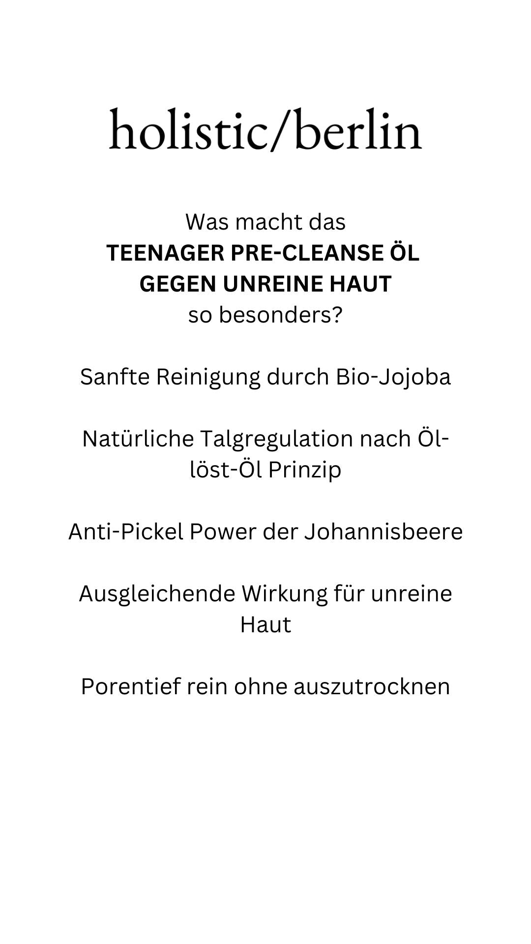 Teenager Pre-Cleanse Oil for impure skin