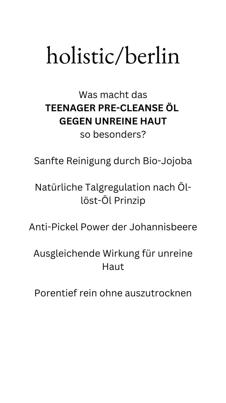 Teenager Pre-Cleanse Oil for impure skin