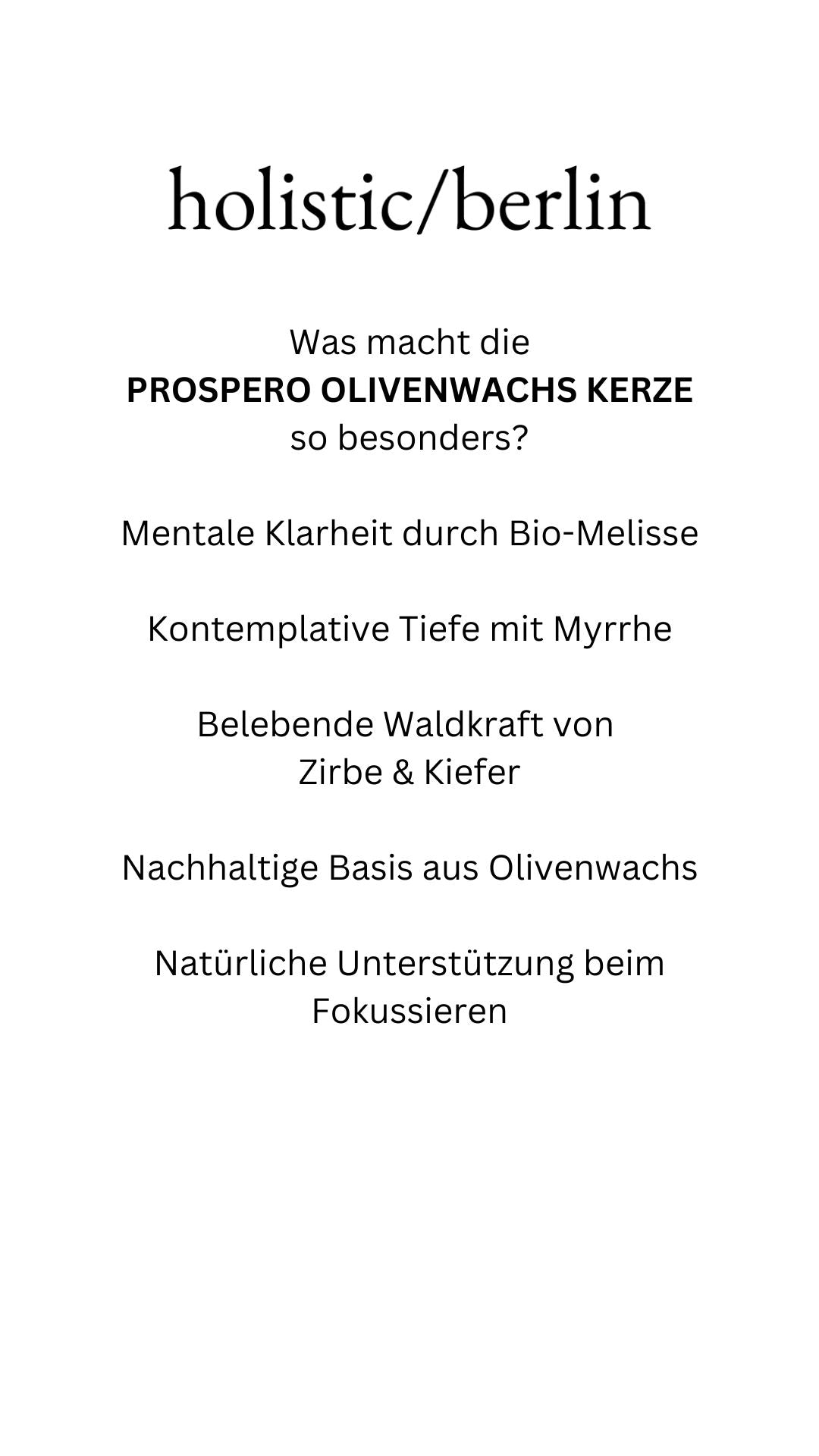 Prospero Olivenwachs Duftkerze