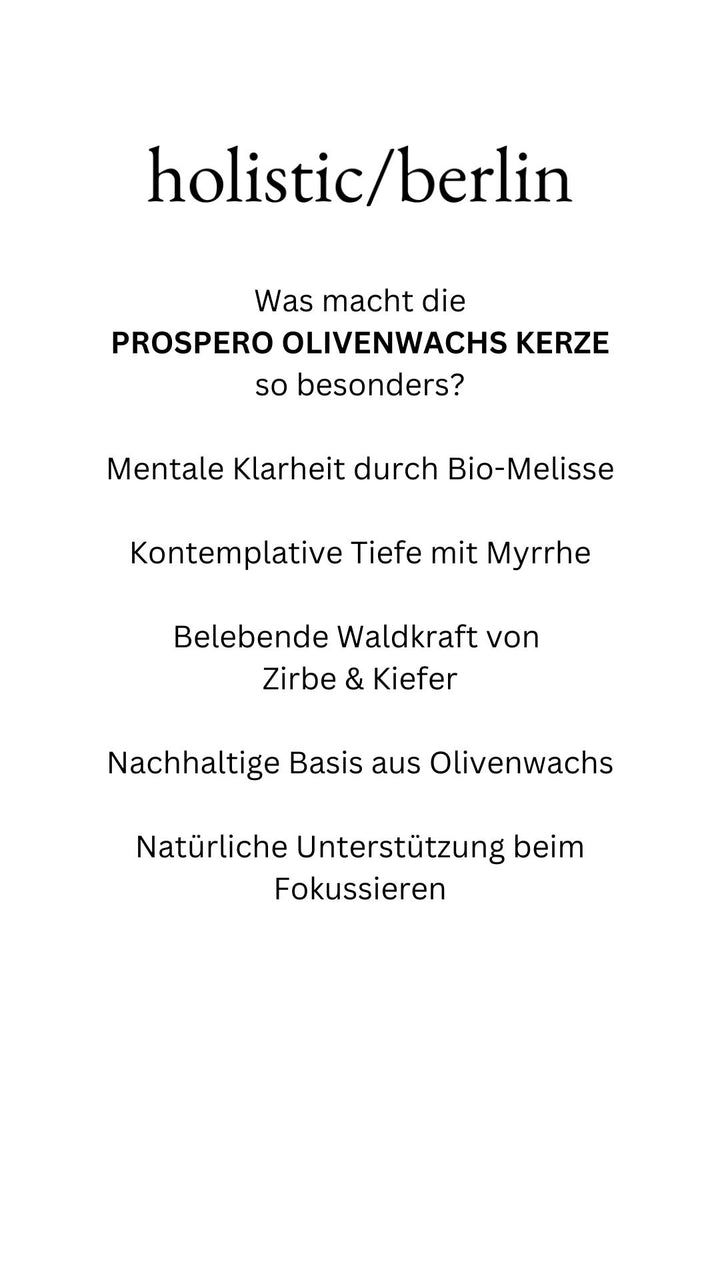 Prospero Olivenwachs Duftkerze