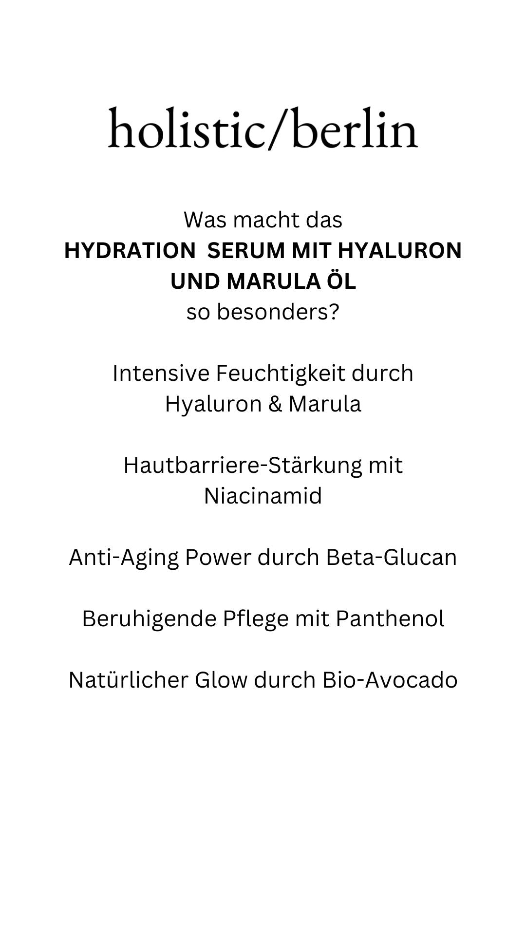 HYDRATION  Serum mit Hyaluron und Marula Öl
