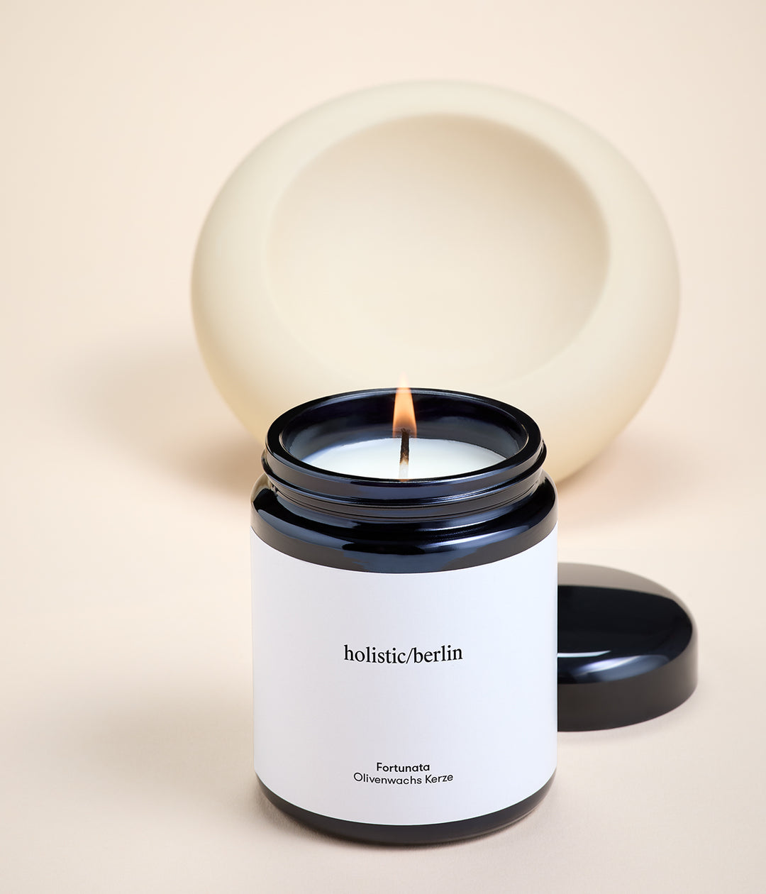 Vela perfumada de cera de oliva Fortunata